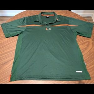 Nike Miami Hurricanes Football UM Polo Size Large